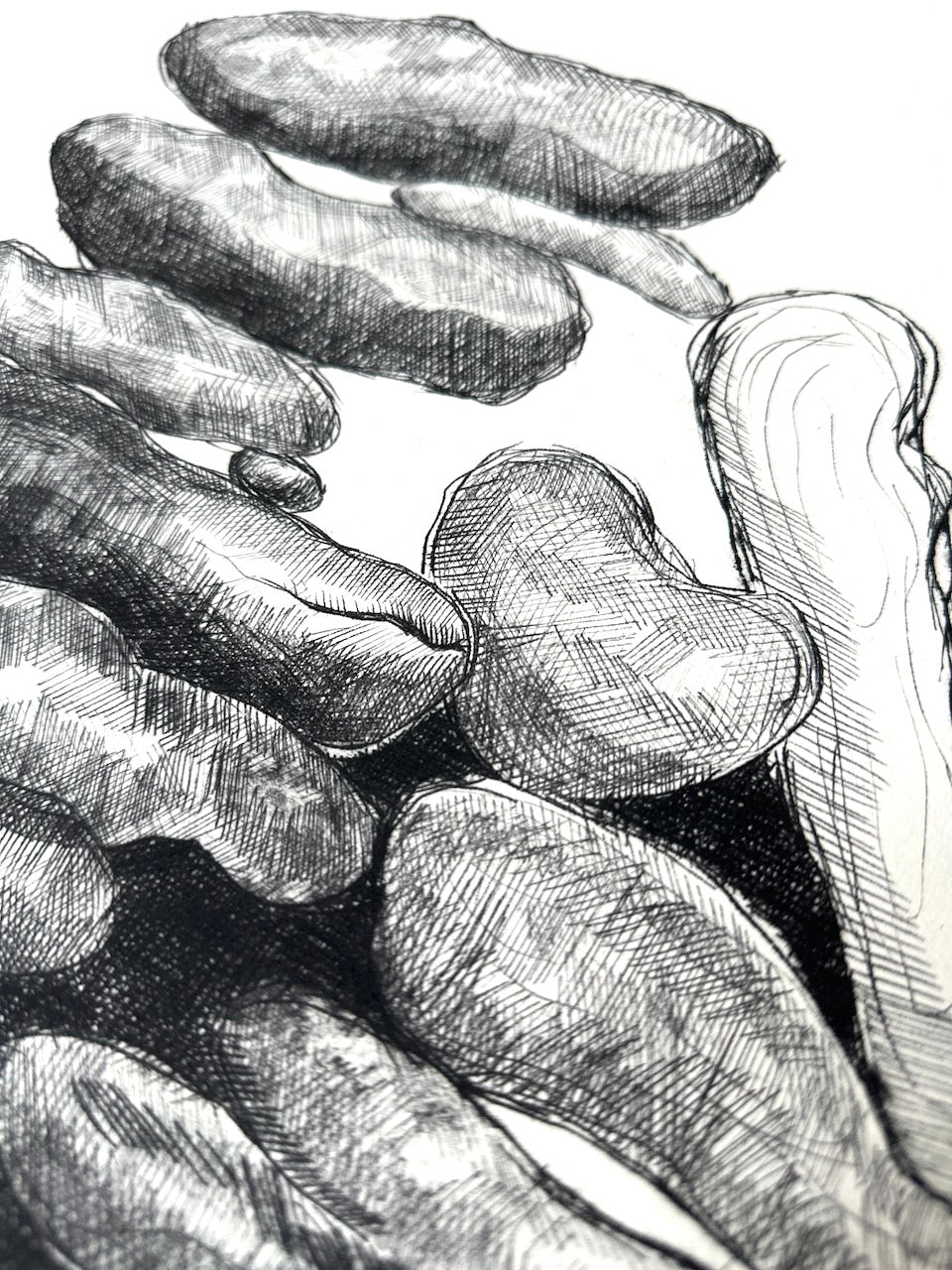 Rocks 56x44cm / DRY POINT Etching / White paper