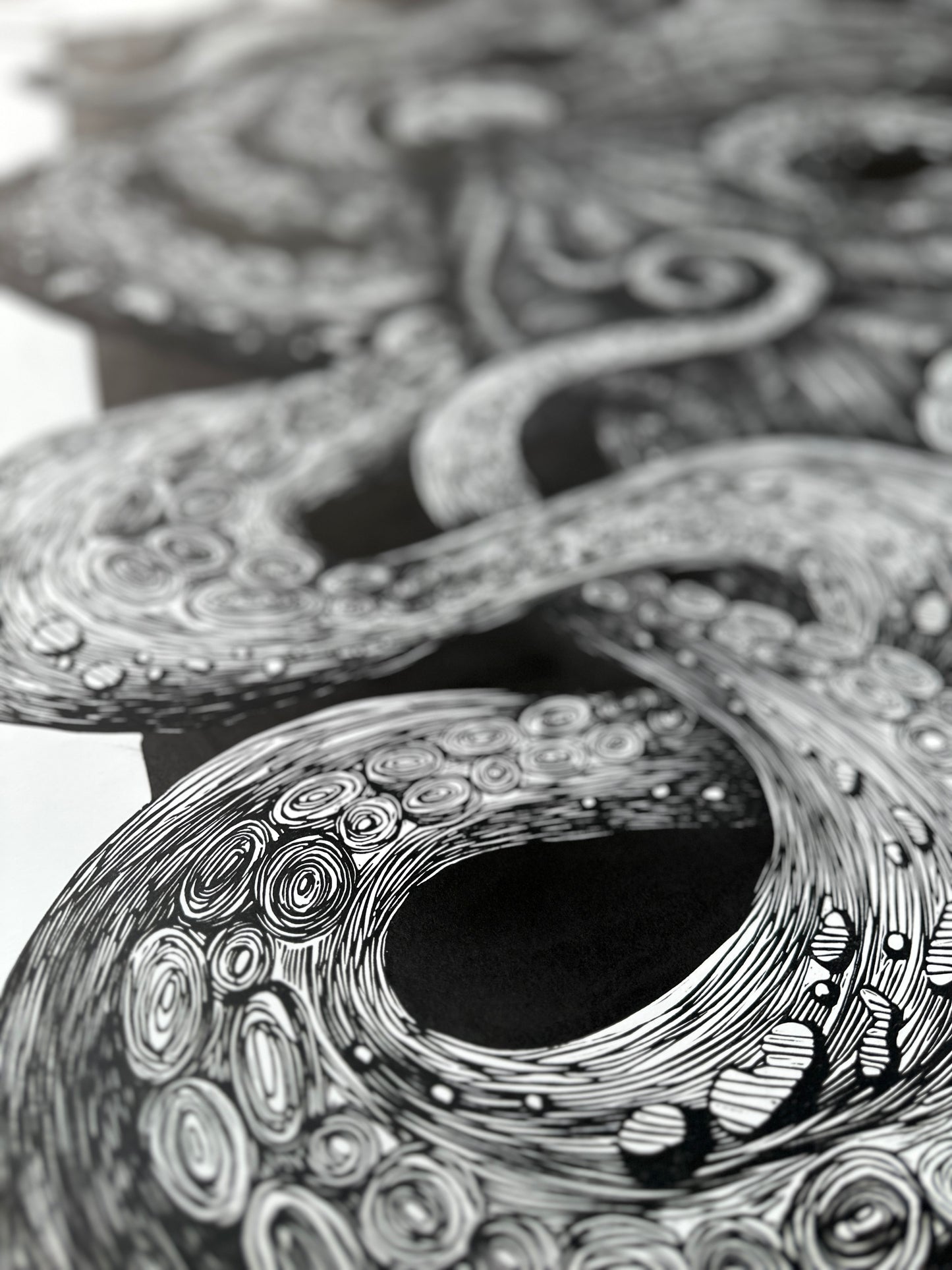 Giant Octopus II /BLACK/ 150x105 cm