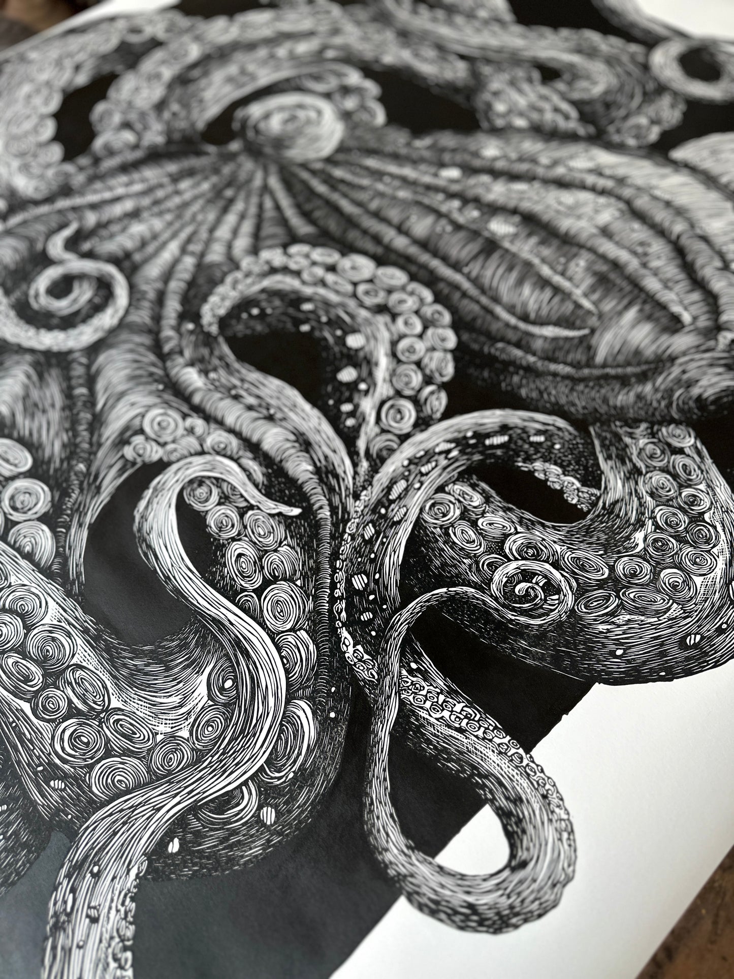Giant Octopus II /BLACK/ 150x105 cm