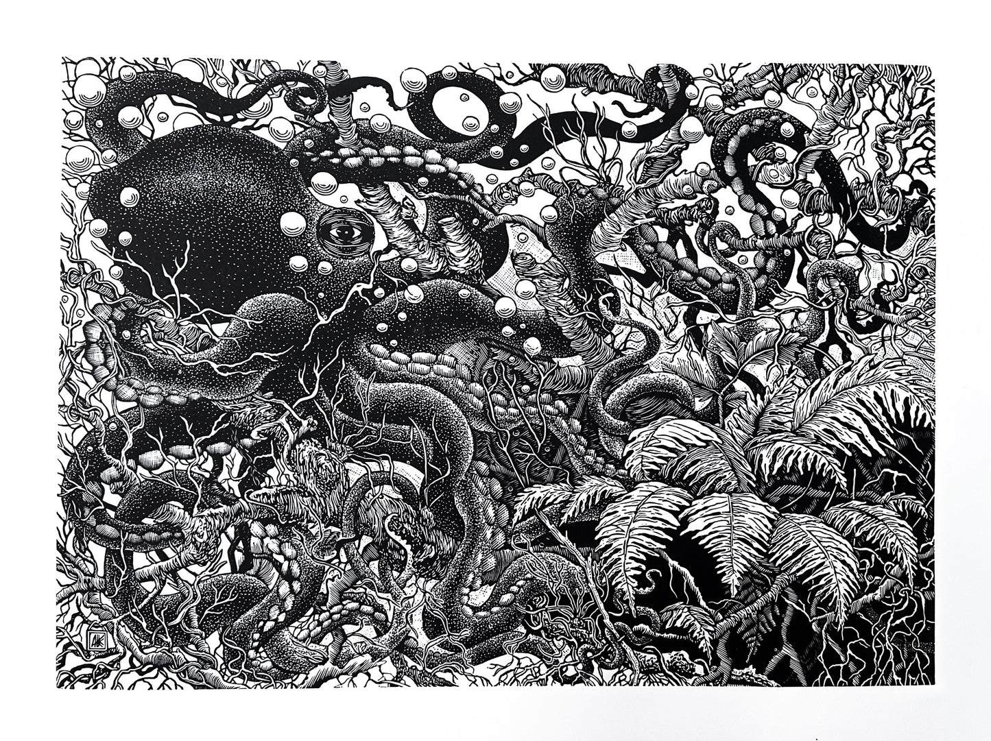 Forest Octopus / 56x76 cm