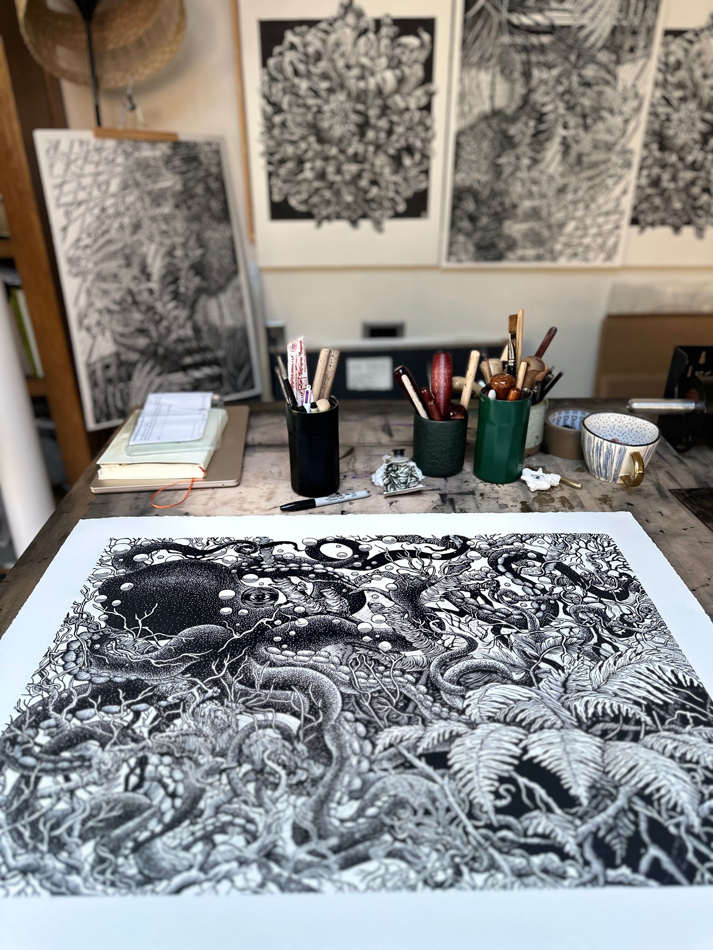 Forest Octopus / 56x76 cm