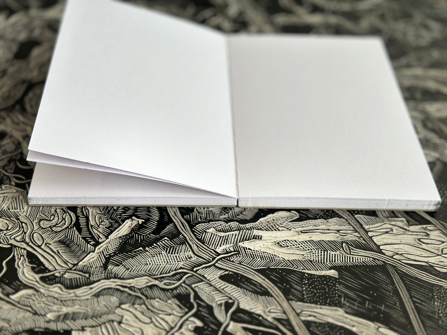 SKETCHBOOK with ORNAMENTLino Print Cover A5