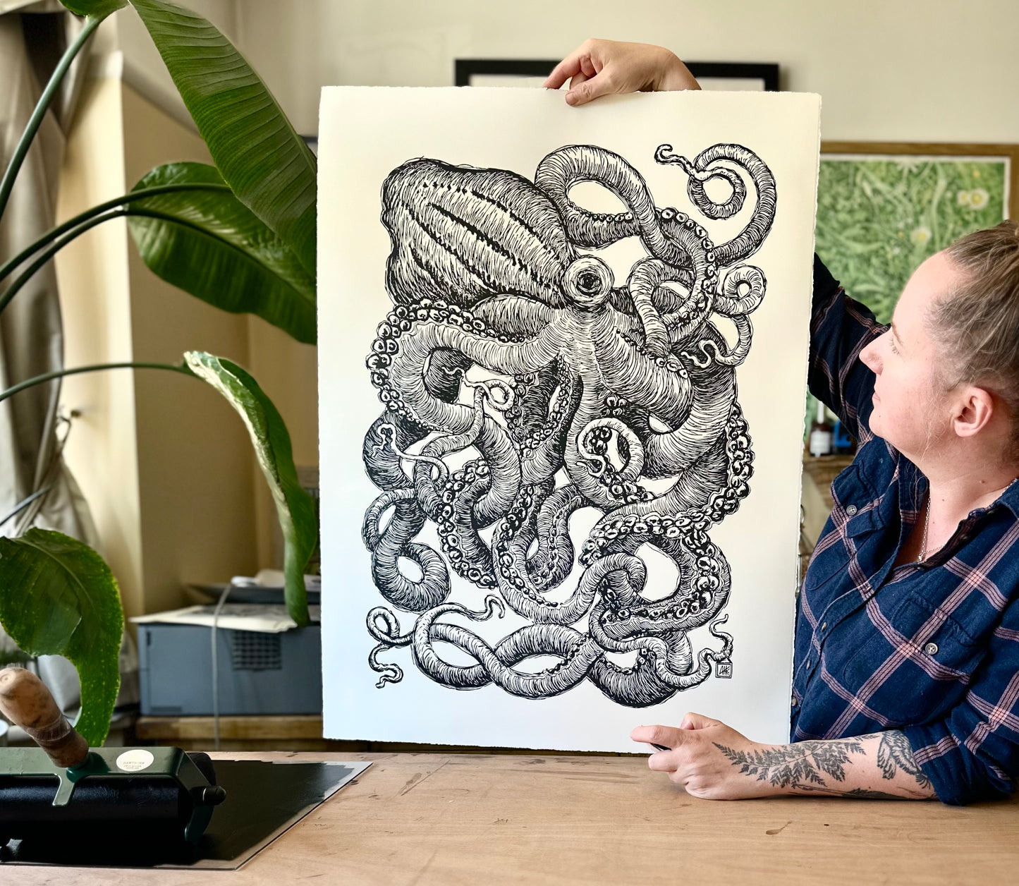 Octopus III / 56x76cm