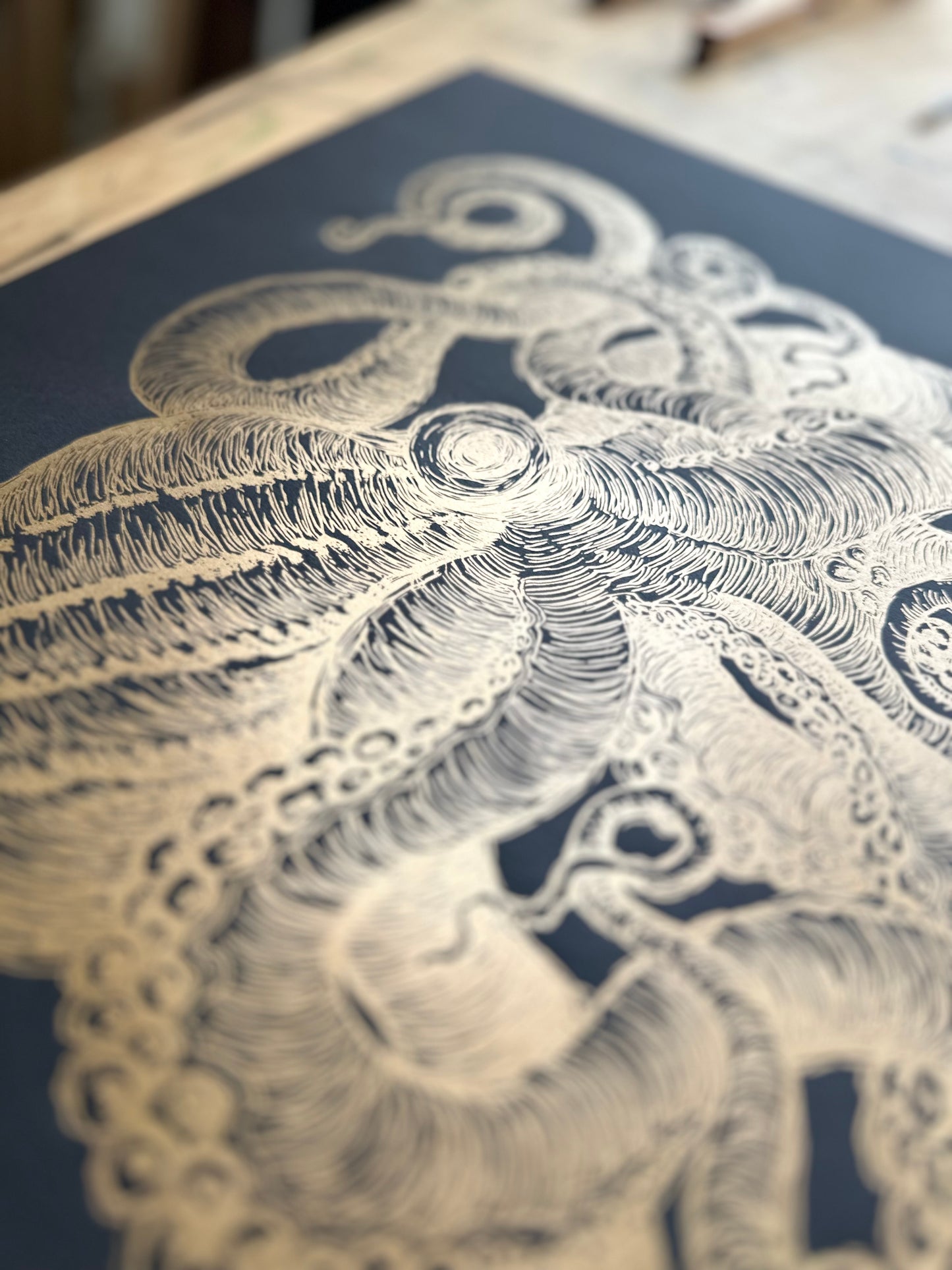 GOLDEN Octopus III / 60x80cm