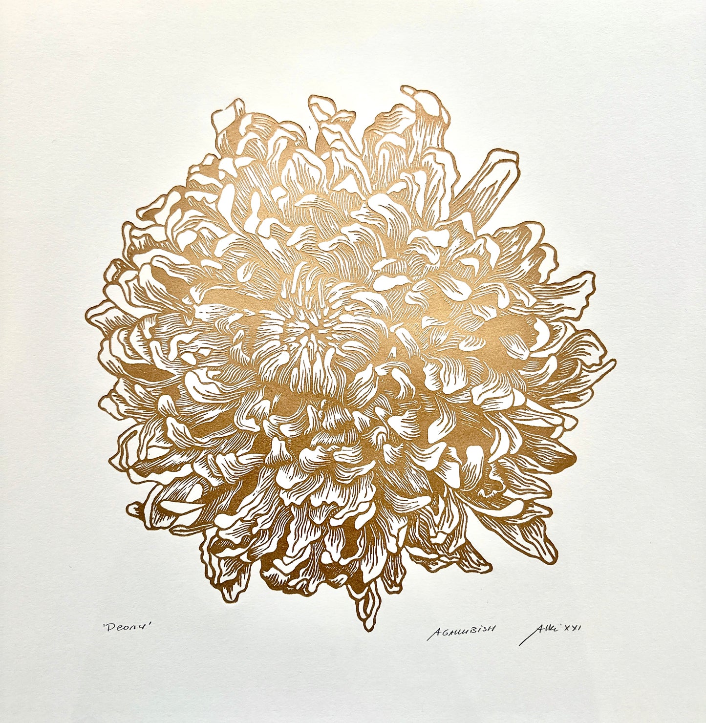 Peony / 40x40cm