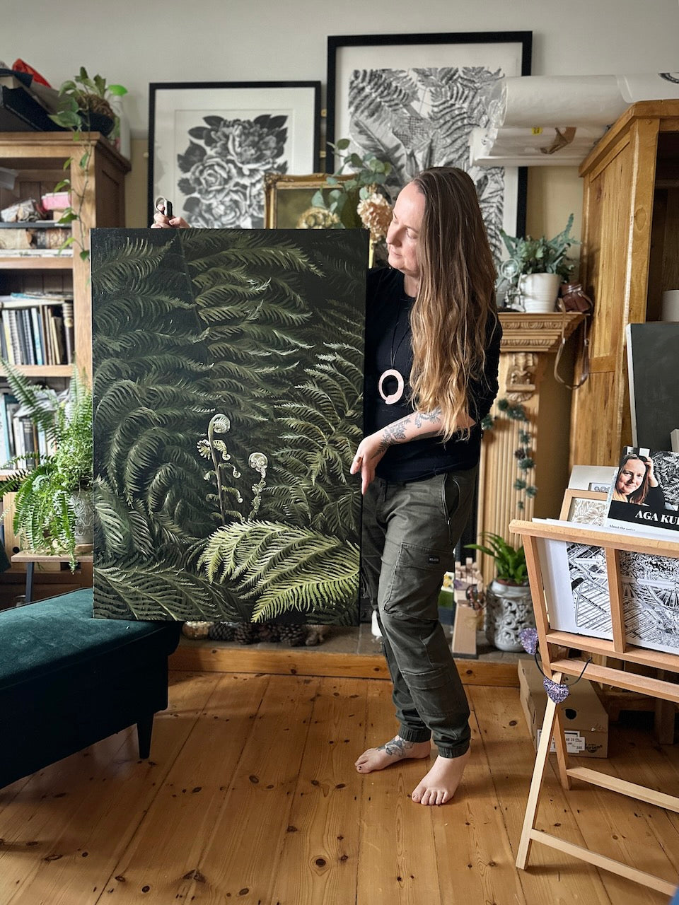 Ferns / Oil painting