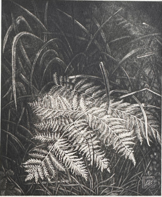 Bright 21x29 cm / MEZZOTINT Etching