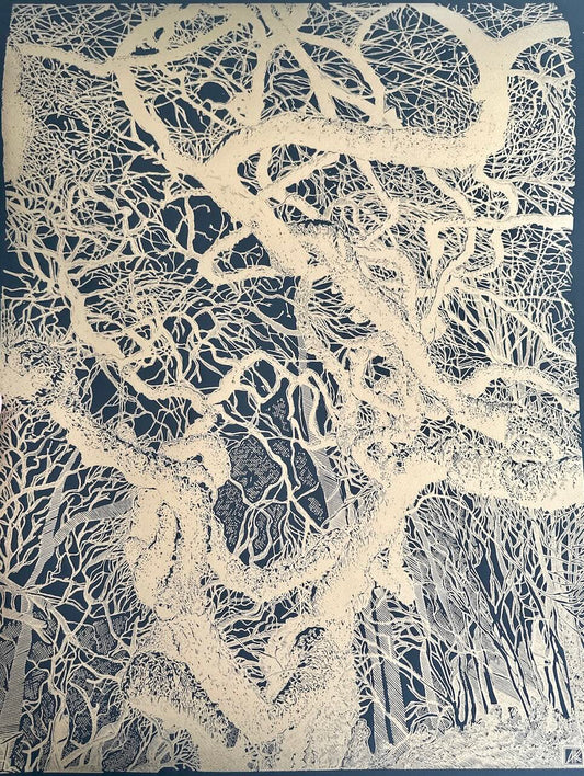 GOLDEN TREE/ 76x56 cm