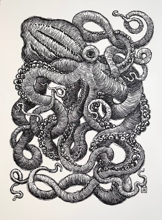 Octopus III / 56x76cm
