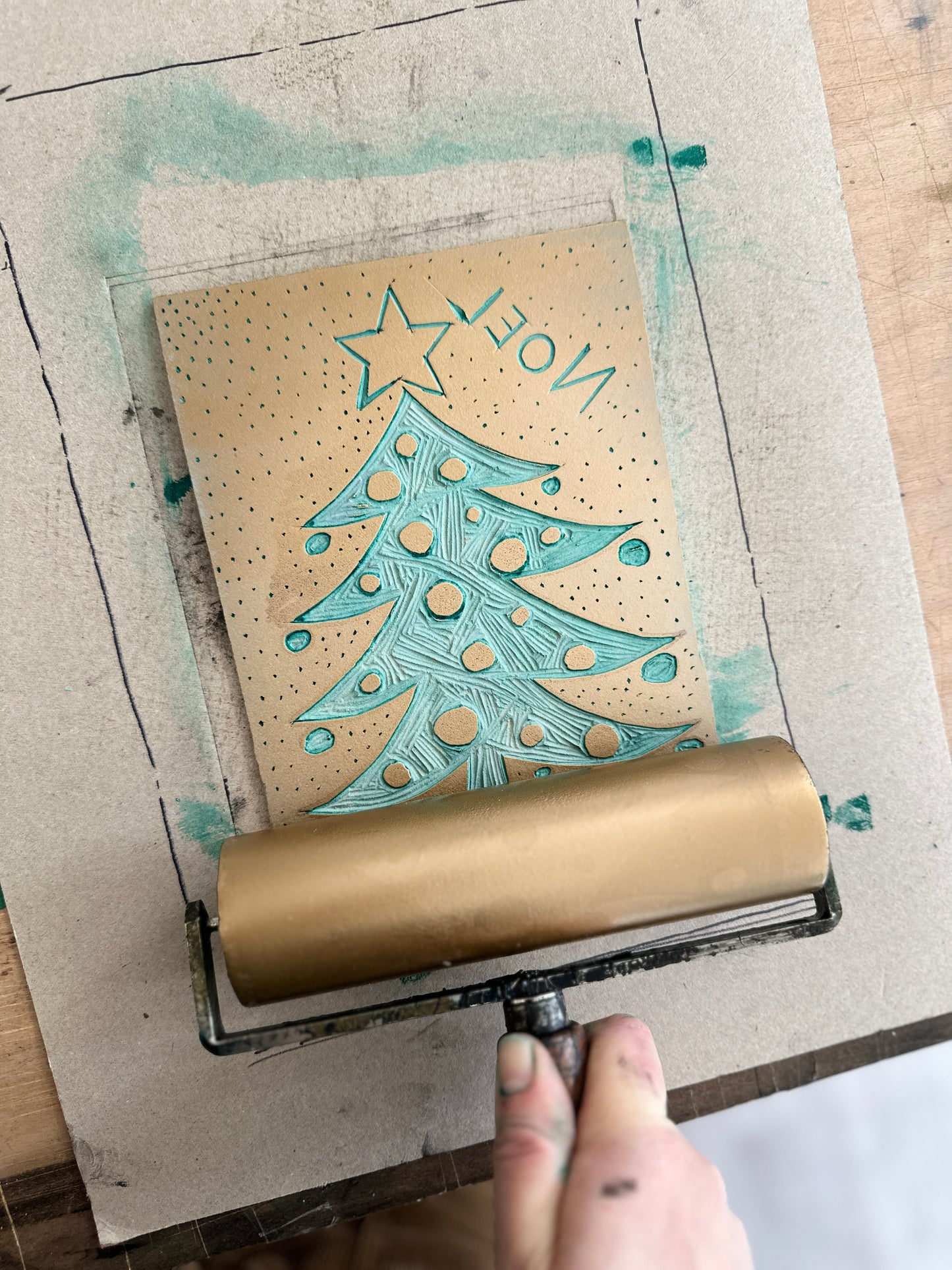 Christmas Cards LINO WORKSHOPS / 7 December 2024 / with Aga Kubish ARE