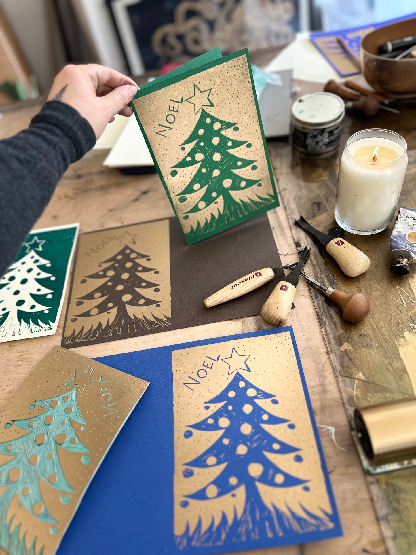 Christmas Cards LINO WORKSHOPS / 7 December 2024 / with Aga Kubish ARE