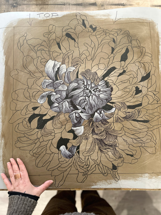 Chrysanthemum / 70x70cm / PREORDER