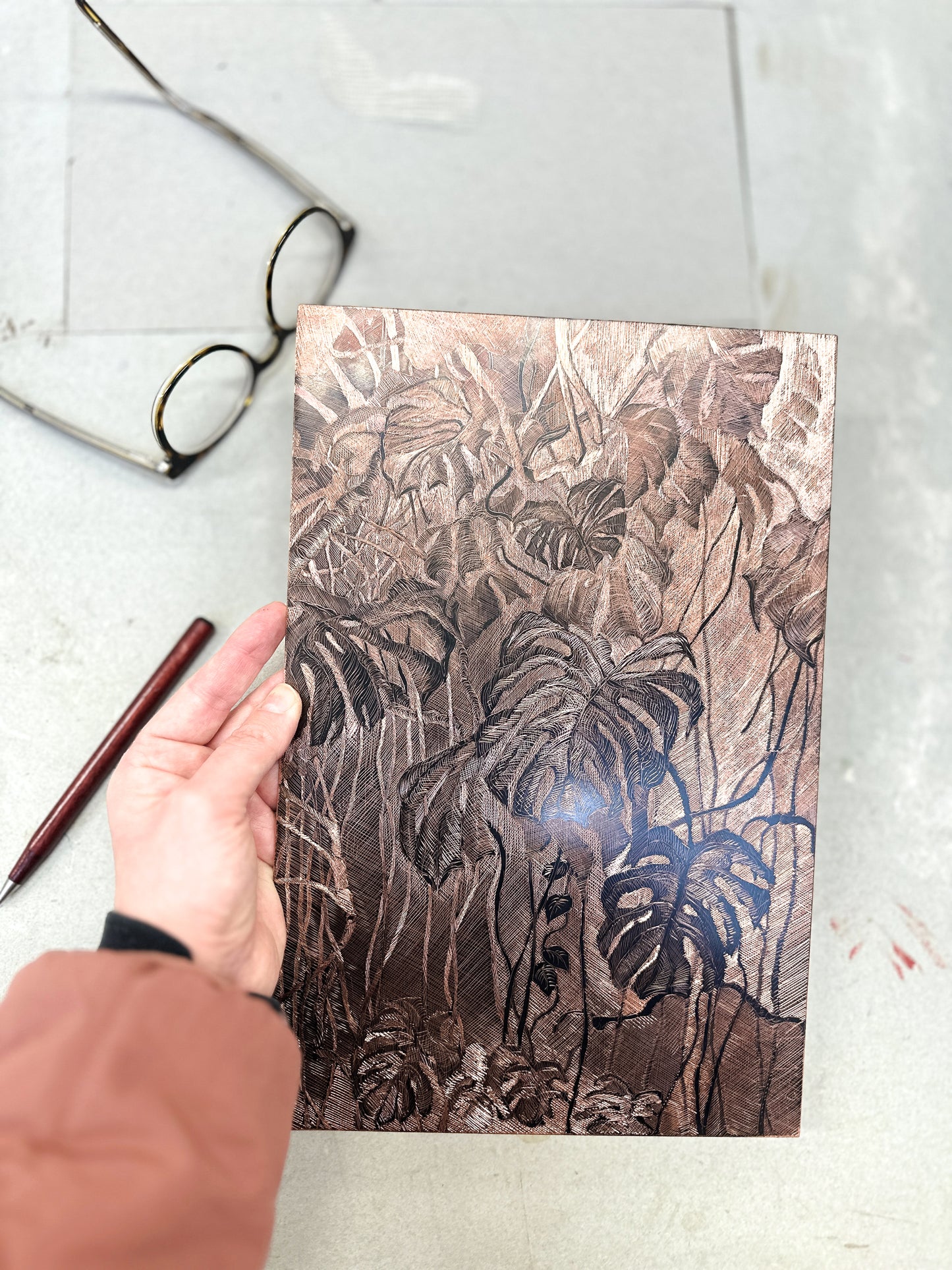 Monstera / Etching / 28x38cm